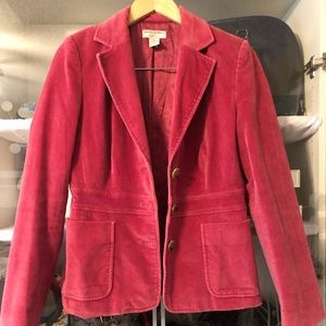 Salmon Pink Banana Republic Crushed velvet Blazer
